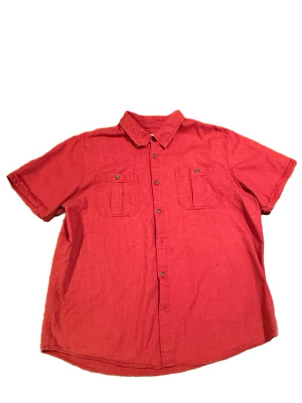 Magellan Outdoors Red Short-Sleeve Button-Down Shirt Size XL